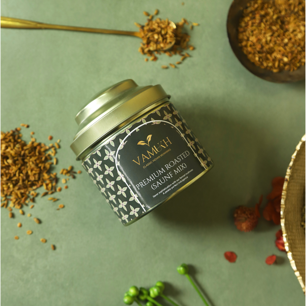 Premium Roasted Saunf Mix - Digestive Mouth Freshener Vamukh