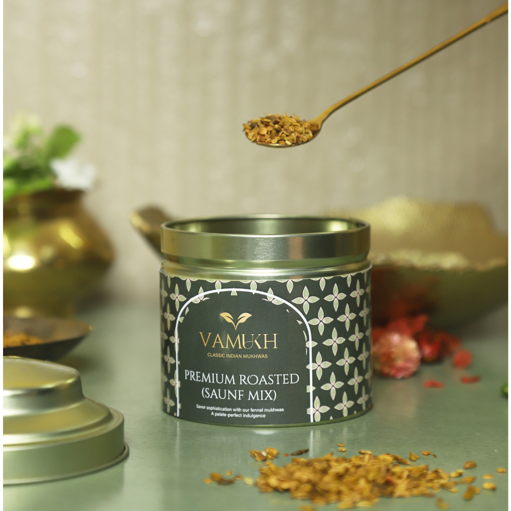 Premium Roasted Saunf Mix - Digestive Mouth Freshener Vamukh