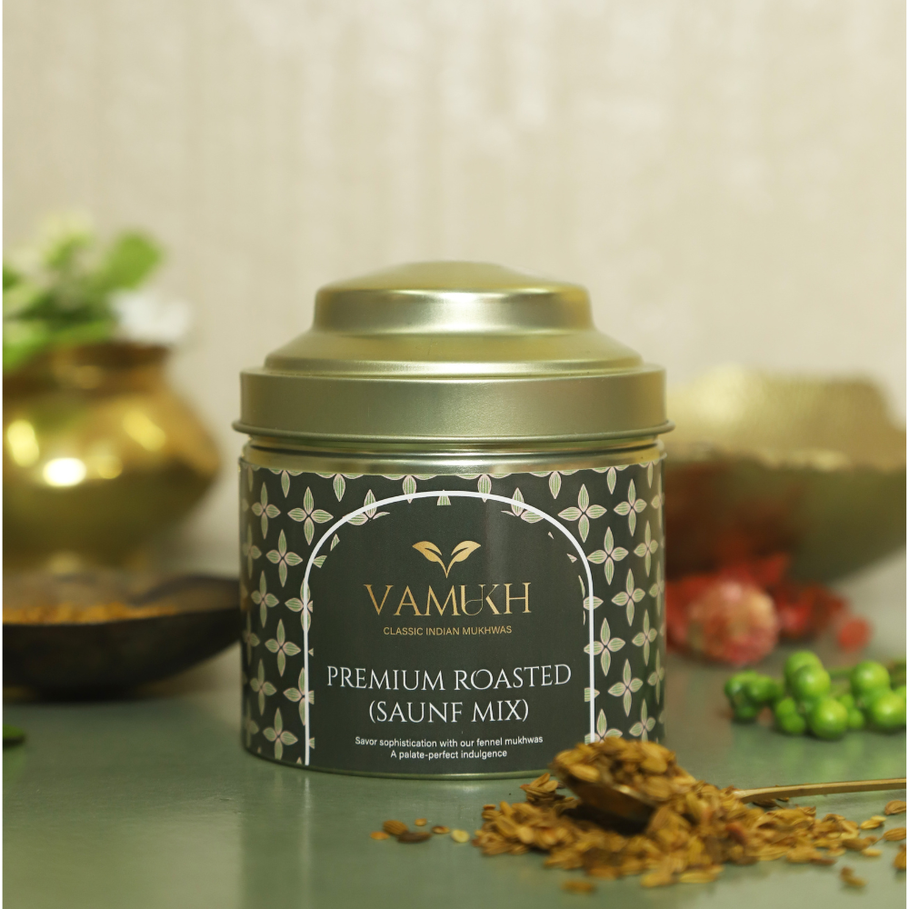 Premium Roasted Saunf Mix - Digestive Mouth Freshener Vamukh