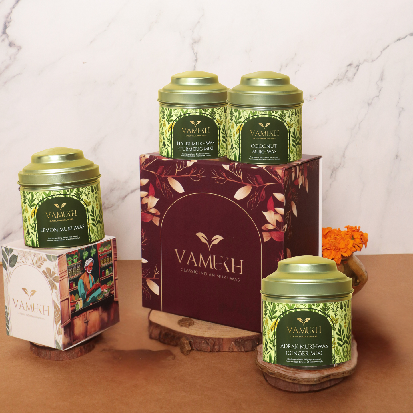 Wholesome Wellness Treasures Gift Box Vamukh : Classic Indian Mukhwas
