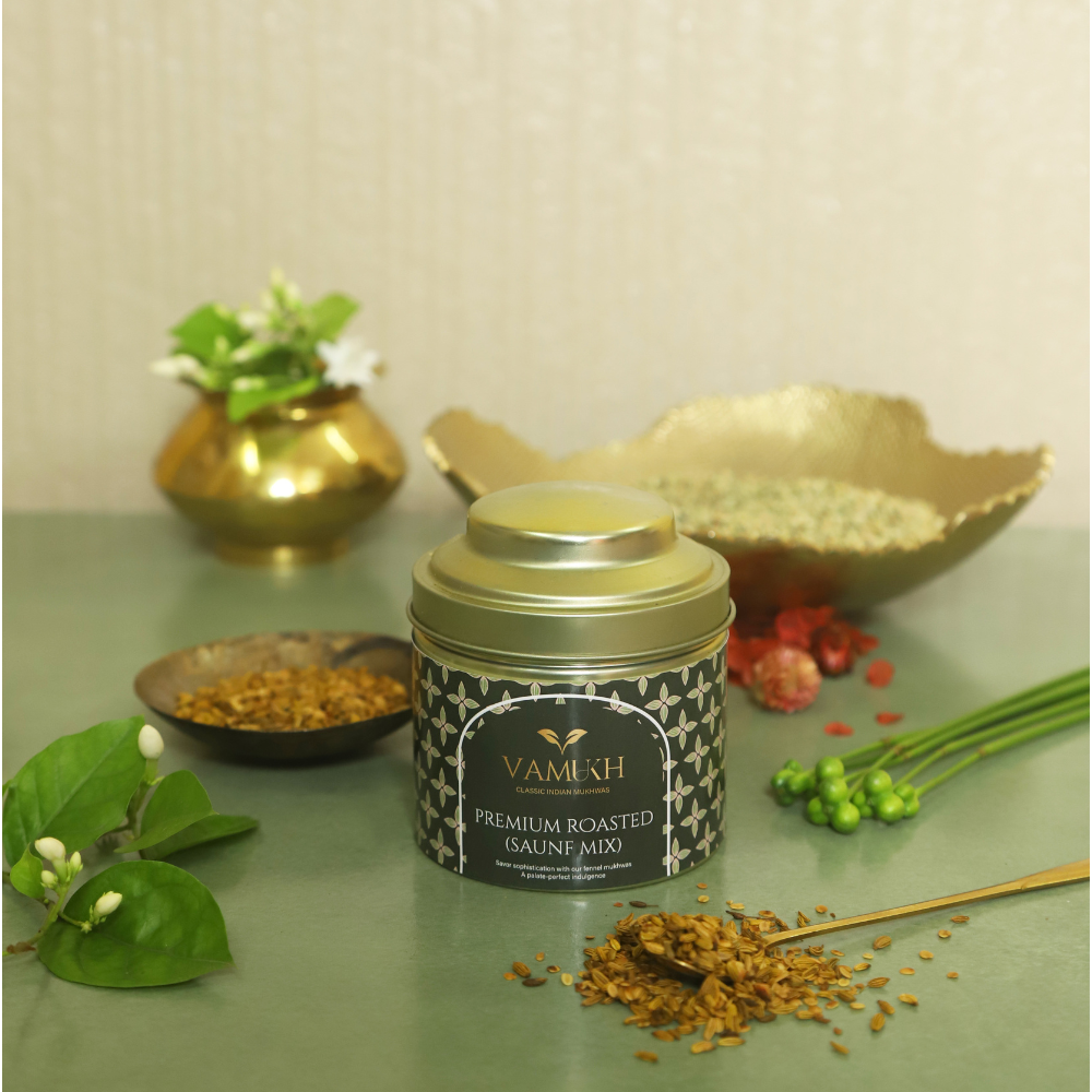 Premium Roasted Saunf Mix - Digestive Mouth Freshener Vamukh