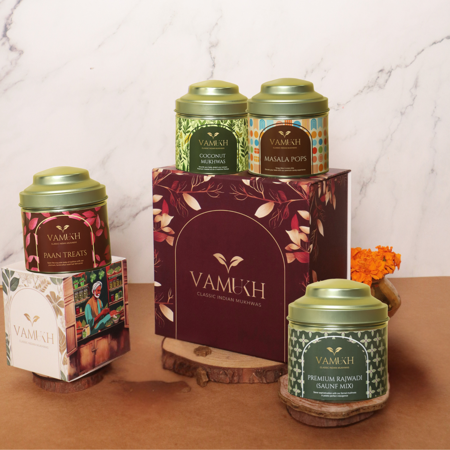 Fusion Flavors Assorted Gift Box Vamukh : Classic Indian Mukhwas