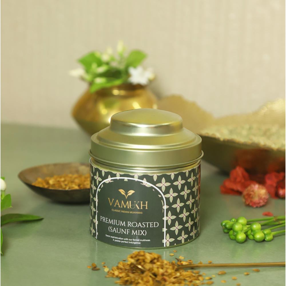 Premium Roasted Saunf Mix - Digestive Mouth Freshener Vamukh
