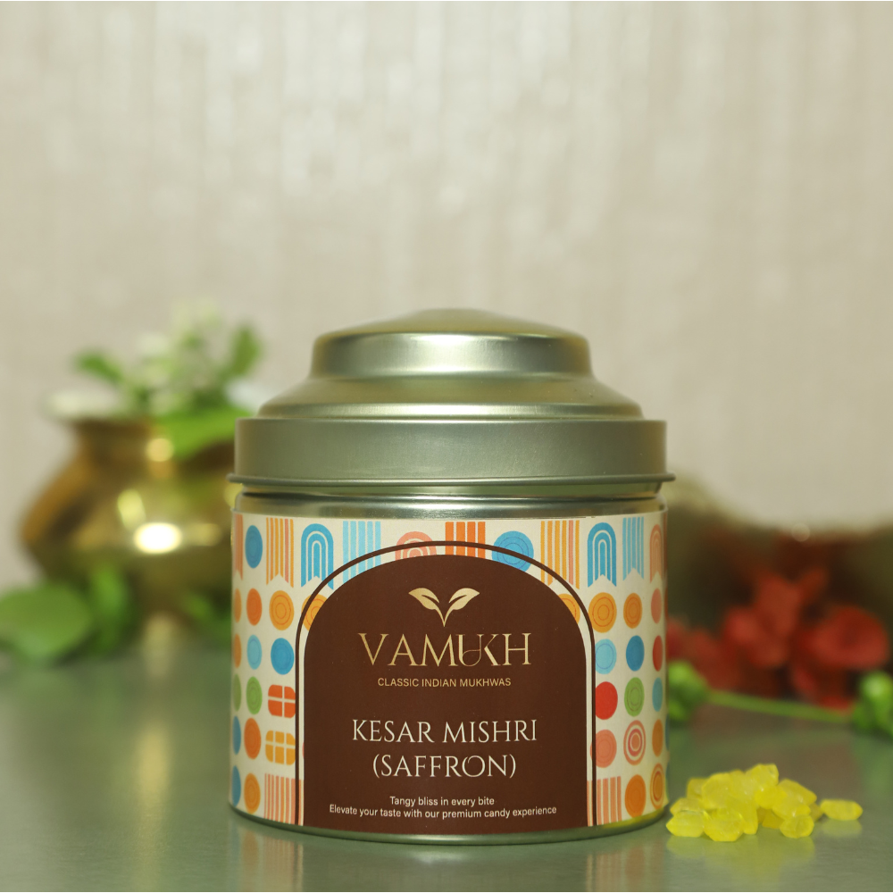 Kesar (Saffron) Mishri and Natural Saunf Vamukh : Classic Indian Mukhwas